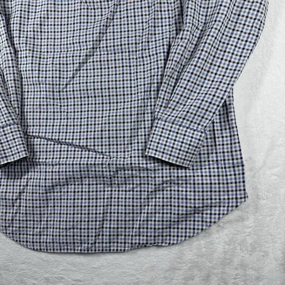 Peter Millar Shirt Mens Medium Long Sleeve Button Front Adult Plaid Cotton Read* - Picture 4 of 13